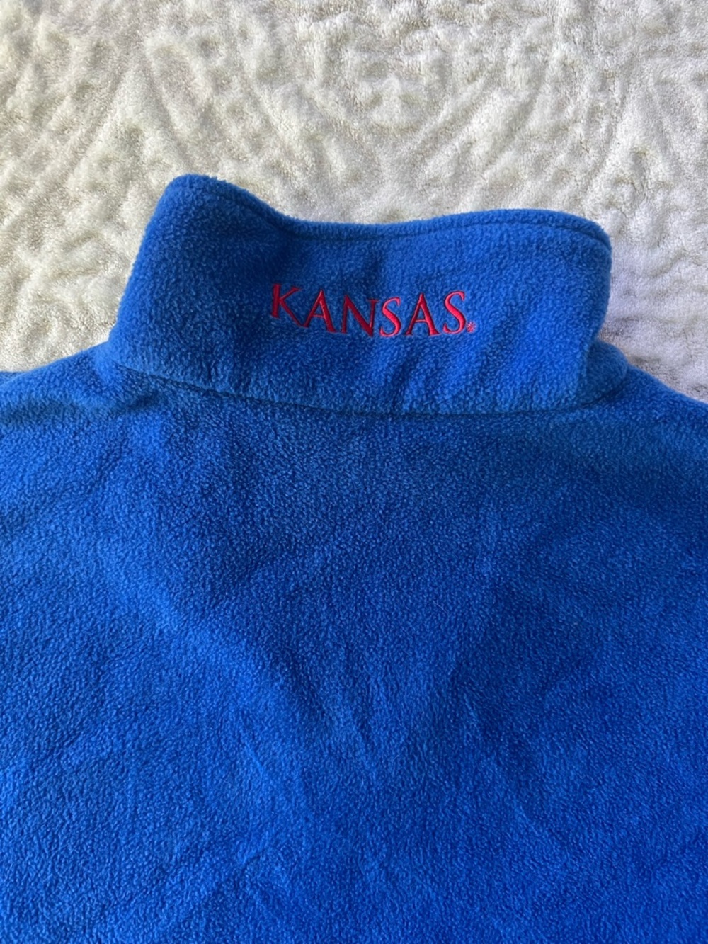 Columbia Men's KU Jayhawks Full-Zip Fleece Blue Jacket | Size XL - Picture 11 of 11